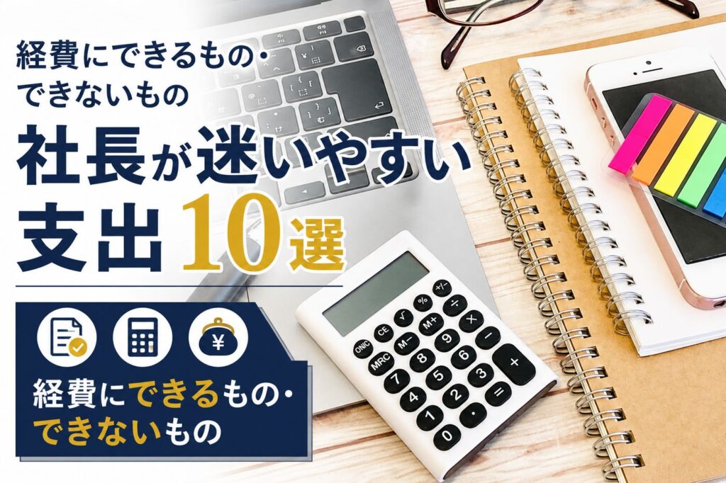 経費にできるもの・できないもの 社長が迷いやすい支出10選