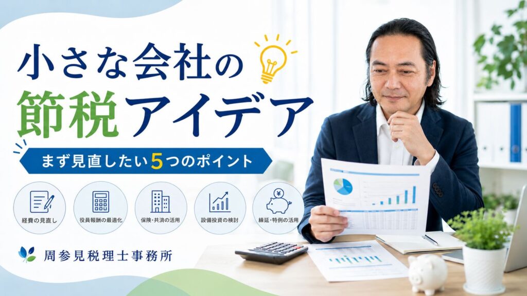 小さな会社の節税は、早めの相談が一番の対策