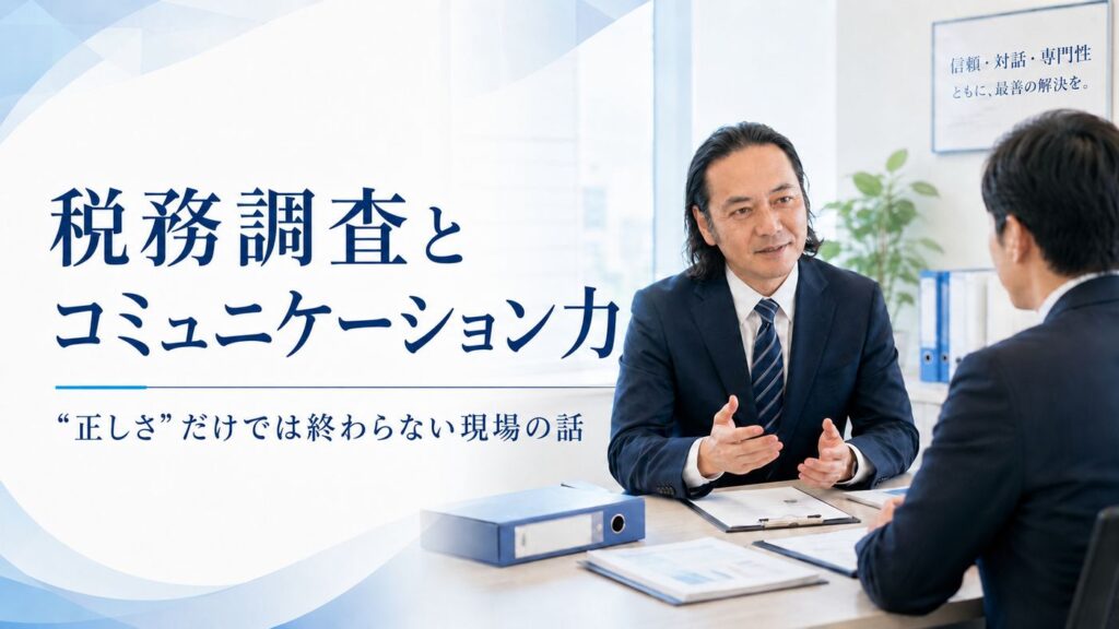 税務調査とコミュニケーション力― “正しさ”だけでは終わらない現場の話 ―