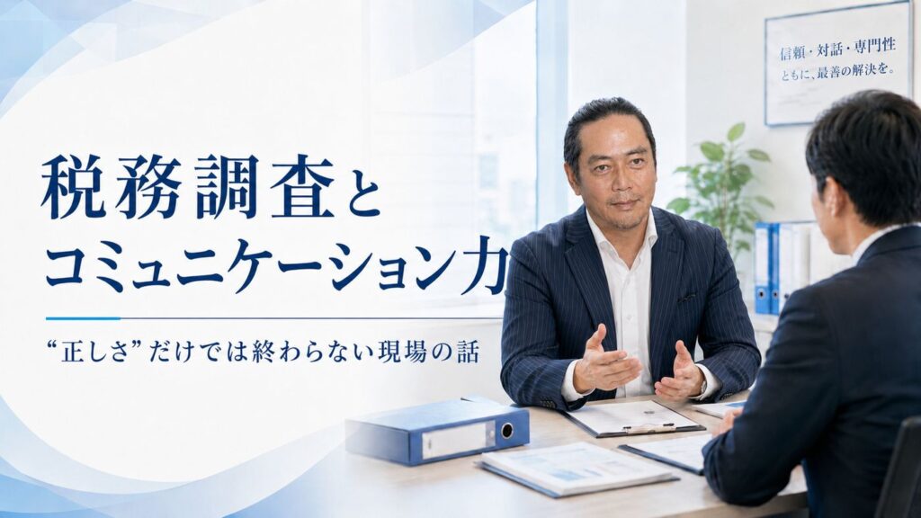 税務調査とコミュニケーション力― “正しさ”だけでは終わらない現場の話 ―