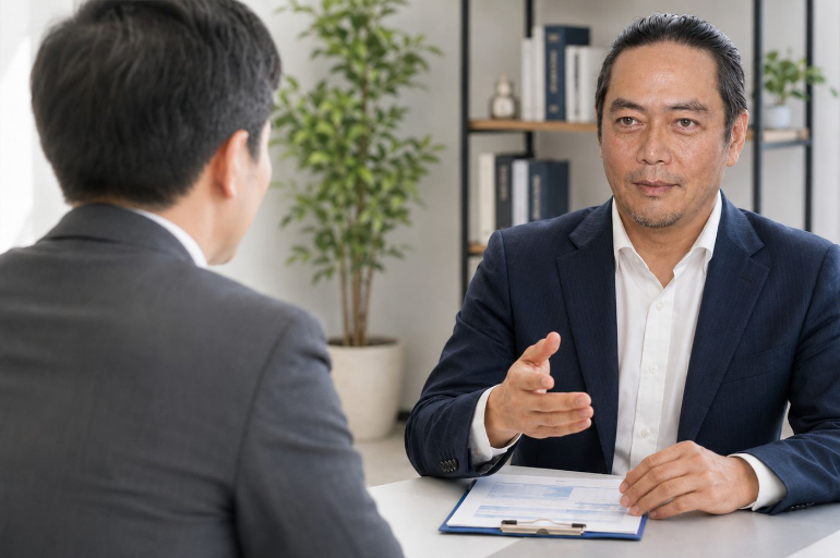 周参見隆所長と相談者